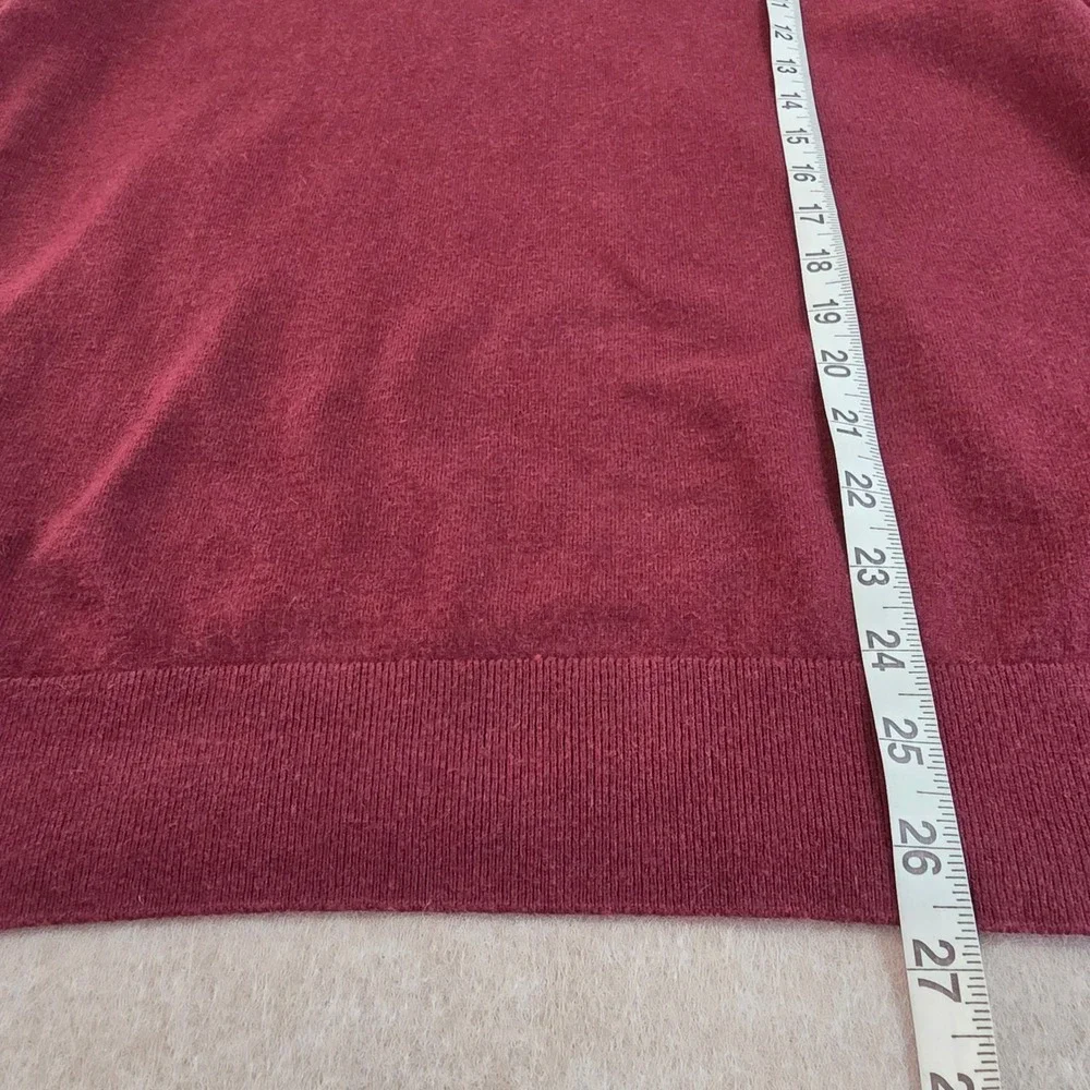 Banana Republic‎ Premium Cotton Cashmere Sweater Sz L 1/4 Zip Pullover Preppy